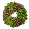 Spring wreath with leaves and berrys