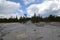 Spring in Yellowstone: Looking Up at the Barren Slope of Dr. Allen`s Paint Pots in the Back Basin Area of Norris Geyser Basin