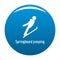 Springboard jumping icon vector blue