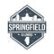 Springfield Illinois Travel Stamp Icon Skyline City Design