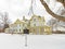 Springside House in  Winter white snow