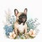 Springtime Bliss: French Bulldog among the Wildflowers AI Generated