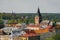 Springtime cityscape of Tartu town