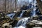 Springtime at Dark Hollow Falls, a waterfall located within Shenandoah National Park in Virginia along Skyline Drive in the Blue