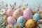 Springtime delight Easter eggs in pastel hues evoke joyful celebration