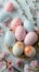 Springtime delight Easter eggs in pastel hues evoke joyful celebration