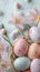 Springtime delight Easter eggs in pastel hues evoke joyful celebration