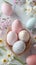 Springtime delight Easter eggs in pastel hues evoke joyful celebration