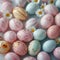 Springtime delight Easter eggs in pastel hues evoke joyful celebration