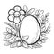 Springtime Delights easter egg coloring pages Rabbit Eggs and Blooms, preschool easter egg coloring pages for kids