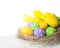 Springtime Easter nest with eggs