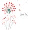 Springtime floral dandelion greeting card