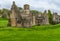 Springtime at Fountains Abbey ruins in Yorkshire, England