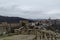 Springtime panorama of a ruins of Tsarevets, medieval stronghold located on a hill with the same name in Veliko Tarnovo