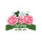 Springtime rose flowers vector spring time icon