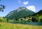 Springtime Serenity: Vue Lake and Bauges Mountains, Savoie, France