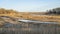 springtime sunrise over Platte River near Kearney, Nebraska