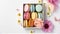 Springtime Sweets, Colorful Macaroons in a Beautifully Presented Box on white background. AI Generative