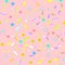 Sprinkle Cupcake Donut Topping. Seamless Pattern