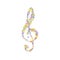 Sprinkled grainy treble clef