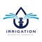 Sprinkler and Irrigation Logo Vector Inspiration