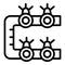 Sprinkler pipe icon outline vector. Water system