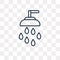 Sprinkler vector icon isolated on transparent background, linear