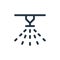 sprinkler vector icon isolated on white background. Outline, thin line sprinkler icon for website design and mobile, app