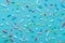 sprinkles over blue background, decoration for cake and bakery