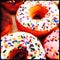 Sprinkles on ring donuts