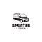 Sprinter car logo design vector template