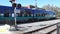 Sprinter light rail departing Escondido transit station in California