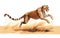 Sprinting Cheetah in the Vast Savanna Landscape -Generative Ai