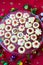 Spritz cookies filled with jam