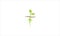 Sprout eco logo, green leaf seedling, growing plant Abstract design concept for eco technology theme. Ecology icon