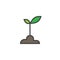 Sprout filled outline icon