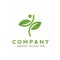 Sprout green leaf isolated logo