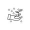 Sprout hand plant icon. Element of no government organisation icon