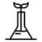 Sprout from a laboratory flask icon, outline style