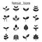 Sprout, plant, treetop, leaf icon set vector illustration graphic design