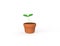 Sprout in a pot 3D render model