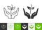 Sprout simple black line vector icon