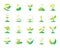 Sprout simple gradient icons vector set