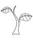 Sprout - small plant - vector linear illustration for coloring. Sapling, small tree - element for coloring book. Outline.