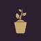 The sprout wreath icon. Plant and herb, nature symbol. Flat