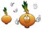 Sprouted cartoon golden onion vegetable character