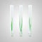 Sprouted grains in glass test tubes (3d render)