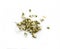 Sprouted mungo beans isolated on white. Super food.