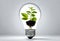 Sprouting Hope: Hyper Detailed 3D Rendering of Greenay in Bulb