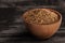 Sprouting Seeds in a Wooden bowl